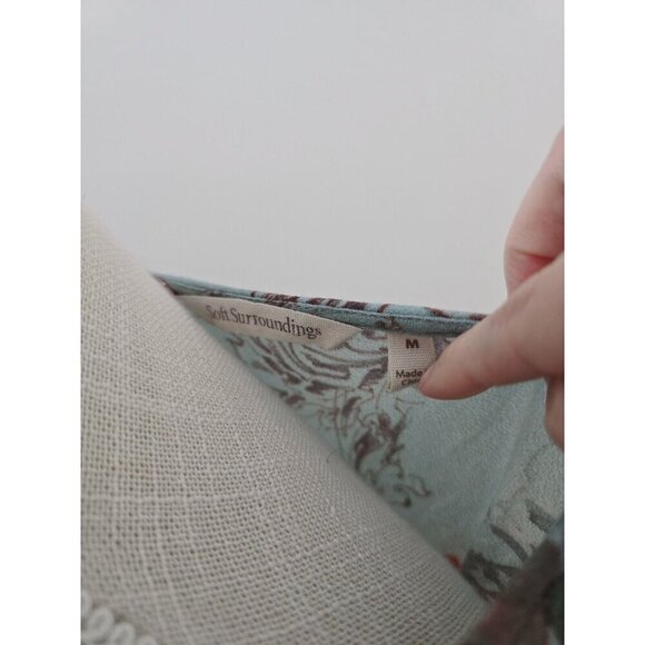 Soft Surroundings First Blooms Rose Floral V-Neck Tiered Pullover Maxi Dress M - Picture 11 of 12